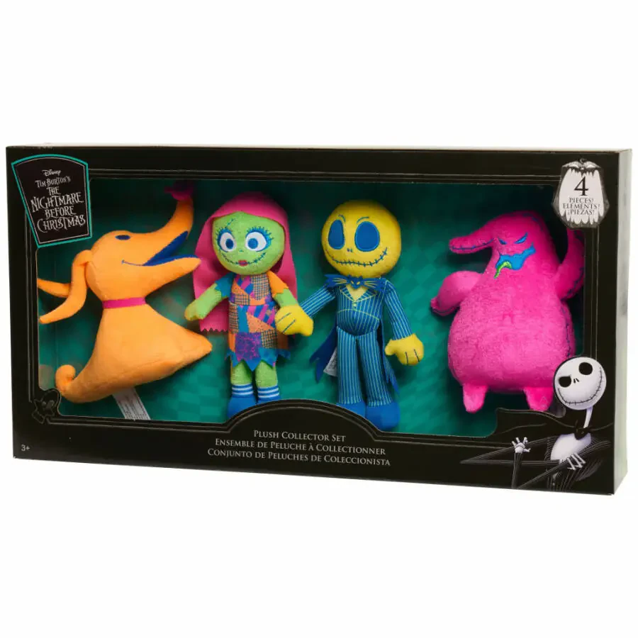 Disney Tim Burton's The Nightmare Before Christmas Plush Collector Set, Multi-color 4 Character Assortment, Kids Toys for Ages 3 Up - 5