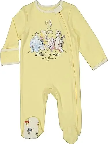 Disney Winnie the Pooh,Lion King,Pixar Monsters Inc. Baby Sleep N' Play Coverall Bib Blanket and Burp Cloth 4 Piece Set - 3