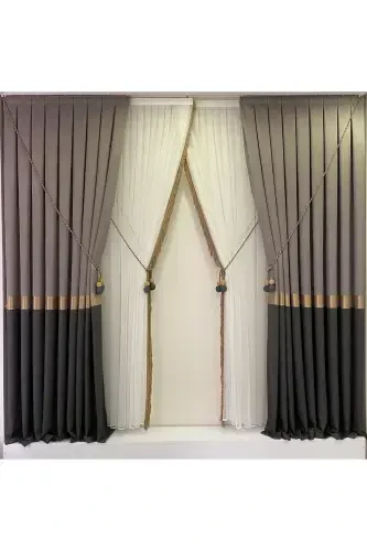 Display Board Background Curtain Mink Dark Anthracite-Mink Dark Anthracite - 1