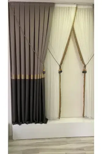 Display Board Background Curtain Mink Dark Anthracite-Mink Dark Anthracite - 2