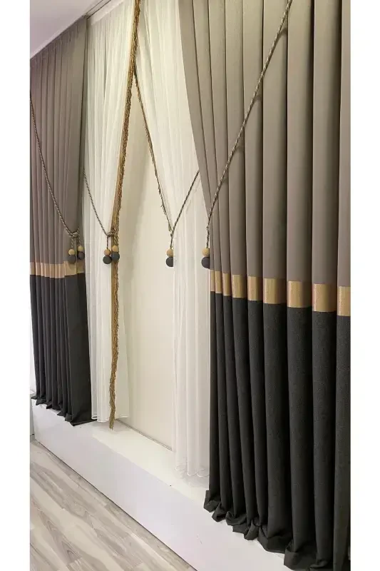 Display Board Background Curtain Mink Dark Anthracite-Mink Dark Anthracite - 3