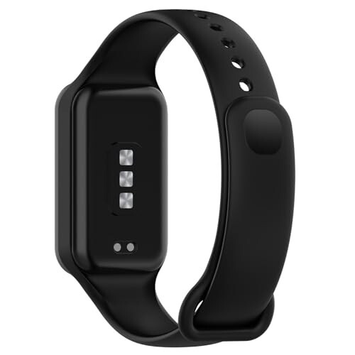 Disscool almashtiriladigan bilaguzuklar Xiaomi Smart Band 8 Active bilan mos keladi, 18 mm sozlanadigan yumshoq silikon bilak kamarasi tez chiqariladigan soat aksessuarlari (qora) - 4