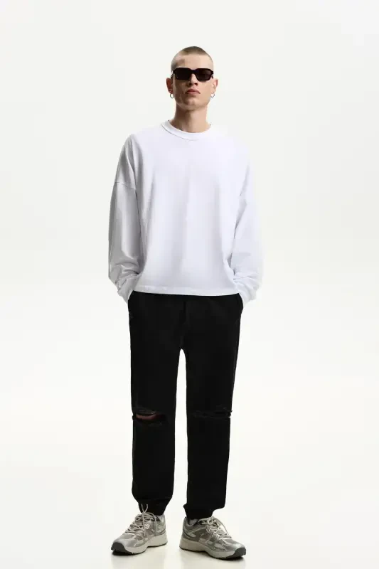 Distressed jogger jean - BERSHKA