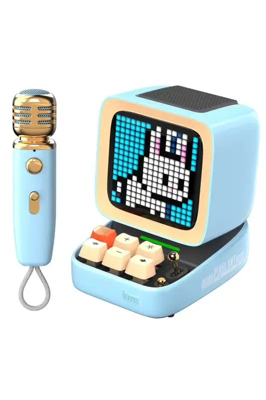 Ditoo-mic Mavi Karaoke Микрофон с Адаптивным Пиксельным Экраном Bluetooth-динамик-Синий - 1