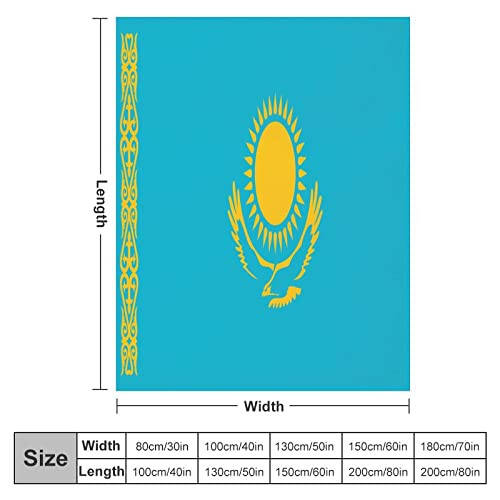 Ditooms Qozog'iston Bayrog'i Adyagi, Mamlakat Bayrog'i Tashlamalar, Divan To'shak Divan Qopqog'i Stul Uchun Plush Super Yumshoq Issiq Flanel Adyagi - Do'st Erkaklar Ayollar Uchun Ajoyib Sovg'a 60