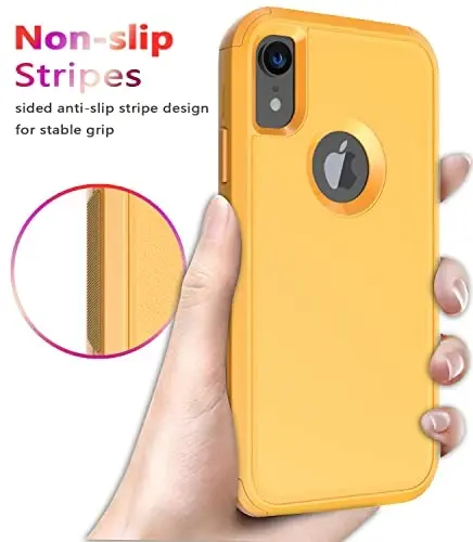 Diverbox для iPhone Xr Case [Shockproof] [Dropproof] [Dust-Proof], Heavy Duty Protection Phone Case Cover for Apple iPhone XR (Yellow) - 5