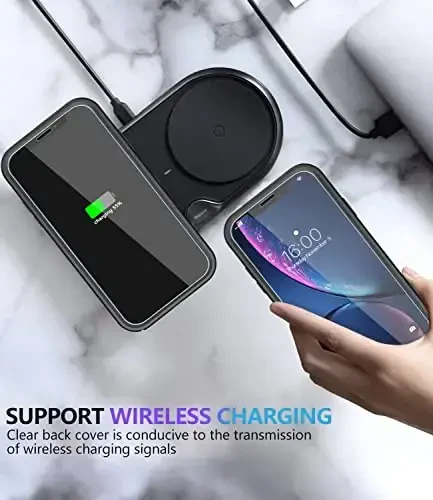 Diverbox для iPhone XR Чехол [Защитная пленка из закаленного стекла] [Ударопрочный] [Защита от падений] Чехол для Apple iPhone XR (черный) - 7