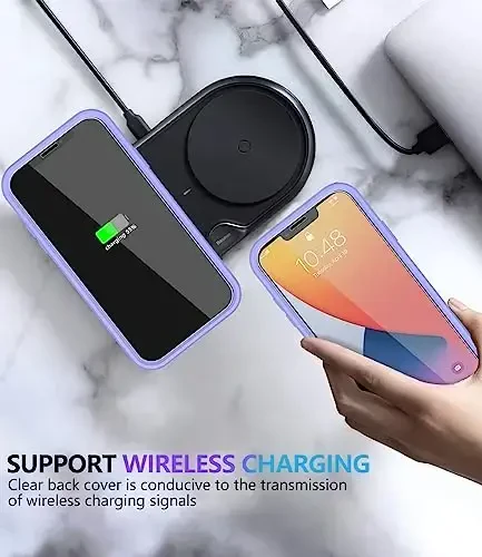 Diverbox for iPhone 11 Case [Shockproof] [Dropproof] [Tempered Glass Screen Protector],Heavy Duty Protection Phone Case Cover for Apple iPhone 11 (Purple-2in1) - 7