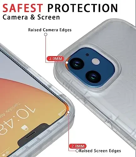 Diverbox for iPhone 11 Case [Shockproof] [Dropproof] [Tempered Glass Screen Protector],Heavy Duty Protection Phone Case Cover for Apple iPhone 11 (Translucent-2in1) - 3