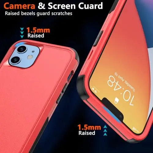Diverbox for iPhone 11 Phone Case,iPhone 11 Magnetic Case [with Screen Protector & Camera Lens Protector ] Heavy Duty Phone Case for iPhone 11 Case (Magnetic Red) - 4