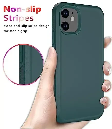 Diverbox for iPhone 12 case [Shockproof] [Dropproof] [Tempered Glass Screen Protector ],Heavy Duty Protection Phone Case Cover for Apple iPhone 12 (DarkGreen-2in1) - 5