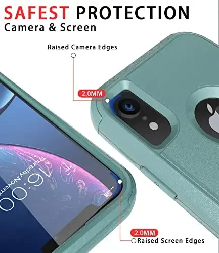 Diverbox for iPhone Xr Case [Shockproof] [Dropproof] [Dust-Proof],Heavy Duty Protection Phone Case Cover for Apple iPhone XR (Pine Green) - 3