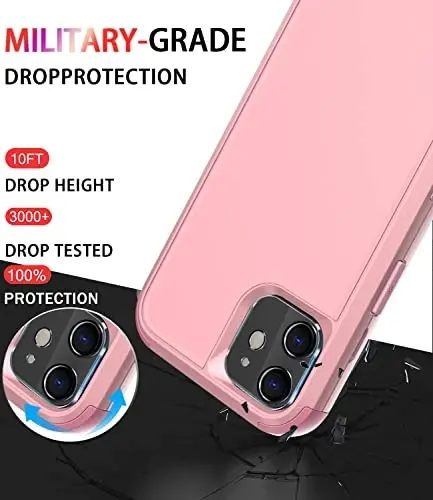 Diverbox iPhone 11 uchun g'ilof [Zarbadan himoya] [Tushishdan himoya] [ закаленное стекло ekran himoyachisi], Apple iPhone 11 uchun og'ir himoya telefon qopqog'i (Pushti-3in1) - 2