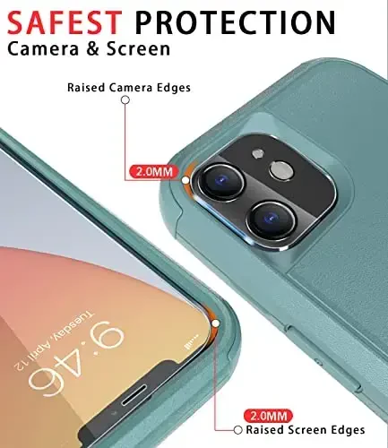 Diverbox iPhone 11 uchun g'ilof [Zarbga chidamli] [Tushishga chidamli] [Temperlangan shisha ekran himoyachisi], Apple iPhone 11 uchun og'ir himoya telefon g'ilofi (Pine Green-3in1) - 3