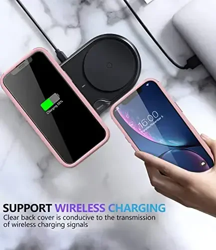 Diverbox iPhone Xr uchun g'ilof [zarbaga chidamli] [tushishga chidamli] [chang o'tkazmaydigan], Apple iPhone XR uchun og'ir yuk himoyasi telefon g'ilofi (pushti) - 7