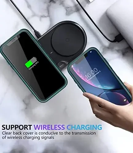 Diverbox iPhone Xr uchun g'ilof [zarbga chidamli] [tushishga chidamli] [chang o'tkazmaydigan], Apple iPhone XR uchun og'ir himoya telefon g'ilofi (to'q yashil) - 7