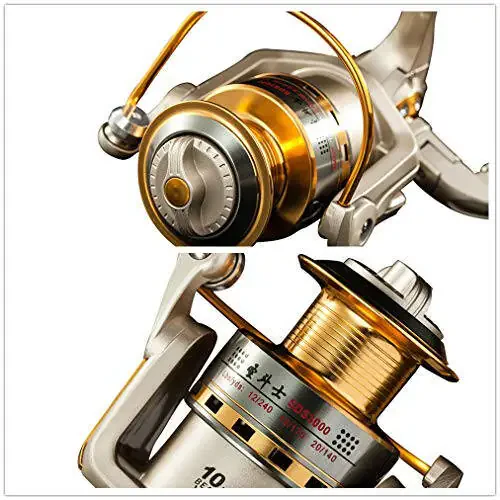 Diwa Spinning Fishing Reels for Saltwater Freshwater 1000 2000 3000 4000 5000 6000 Series Fishing Spool Left/Right Interchangeable Trout Carp Spinning Reel 10 Ball Bearings Light and Smooth - 5