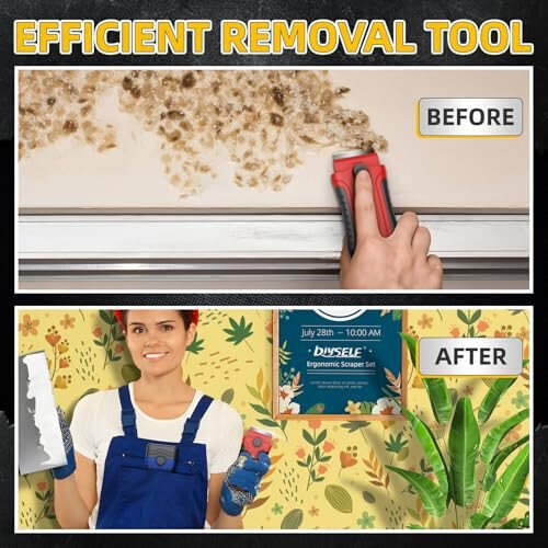 DIYSELF 1 Pack Razor Blade Scraper with 15 Extra Blades, Scraper Tool for Cleaning Window, Paint, Cooktop, Oven, Glass Stove Top Scraper, Razor Scraper with Buit-In Blade Storage - 3