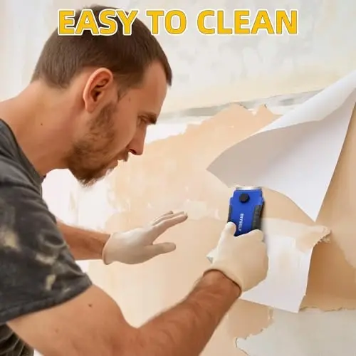 DIYSELF 1 Pack Razor Blade Scraper, Glass Scraper with Extra 15 Blades, Professional Razor Scraper for Glass Stove Top, Window, Cooktop Cleaning, Precision Scraper Tool for Kitchen - DIYSELF (1)