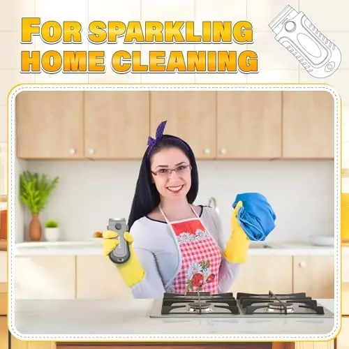 DIYSELF 2 Pack Razor Blade Scraper with 30 Pcs Spare Blades - Scraper Tool for Cleaning, Glass, Stickers - Scraper for Glass Top Stove - Paint Scraper - Razor Scraper - Glass Scraper - Oven Scraper - DIYSELF (1)