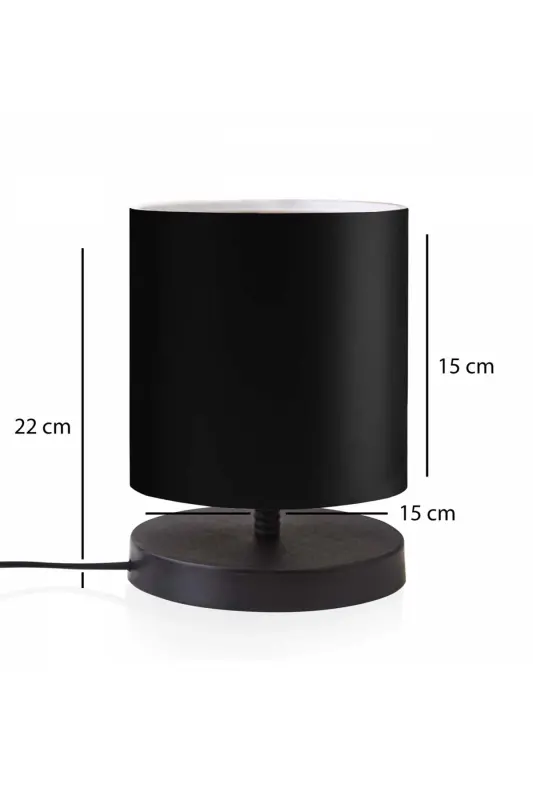 Дизайнерский абажур мини-размер с черным тканевым колпаком - 4