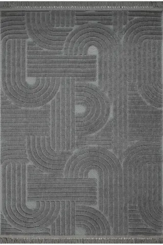 DİZAYN 1090 ANTRASİT Yumuşak Dokulu Halı Kilim Salon Mutfak Koridor Kesme Yolluk Dokuma Halı - ANTRASİT - 6
