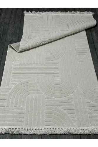 DİZAYN 1090 BEJ Yumuşak Dokulu Halı Kilim Salon Mutfak Koridor Kesme Yolluk Dokuma Makine Halısı-BEJ - MBA (1)