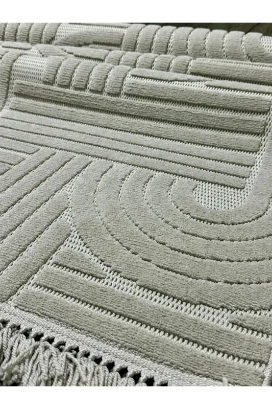 DİZAYN 1090 GRİ Yumuşak Dokulu Halı Kilim Salon Mutfak Koridor Kesme Yolluk Dokuma Makine Halısı - gri - MBA