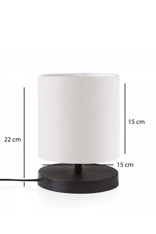 Dizayn Abajur Mini O'lchamli Oq Matoni Boshliq - 4