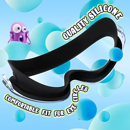 Dizywiee Kids Swim Goggles, 2-Pack Frameless Swimming Goggles for Kids, Child, Boys or Girls From 5-14, Wide View Pool Goggle - 3