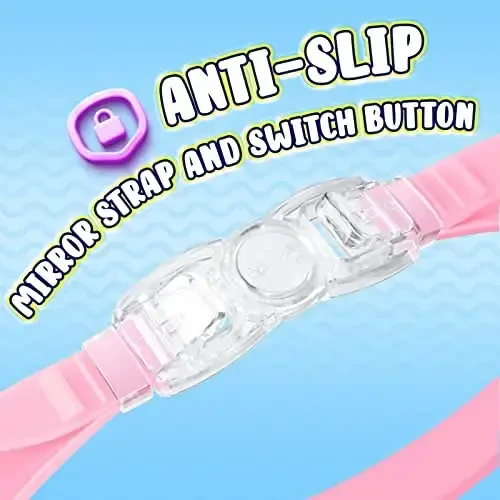 Dizywiee Kids Swim Goggles, 2-Pack Frameless Swimming Goggles for Kids, Child, Boys or Girls From 5-14, Wide View Pool Goggle - 4