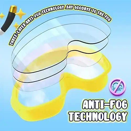 Dizywiee Kids Swim Goggles, 2-Pack Frameless Swimming Goggles for Kids, Child, Boys or Girls From 5-14, Wide View Pool Goggle - 5