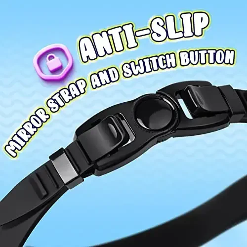 Dizywiee Kids Swim Ko'zoynaklari, 2 dona bolalar uchun romsiz suzish ko'zoynaklari, 5-14 yoshdagi bolalar uchun, keng ko'rinishli hovuz ko'zoynagi - 4