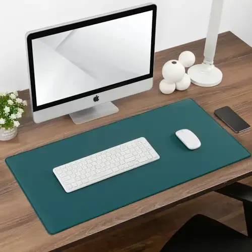 Dizzy Balloon Large Gaming Mouse Pad with Durable Stitched Edges, Extended Waterproof Green Mouse Mat with Non-Slip Rubber Base, Desk Topper Mat, Keyboard Mouse Mousepad (31.50