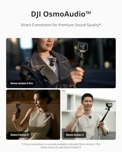 DJI Mic 2 (2 TX + 1 RX + Charging Case), Wireless Lavalier Microphone, Intelligent Noise Cancelling, 32-bit Float Internal Recording, 820 ft.(250m) Range, Microphone for iPhone, Android, Camera - 5