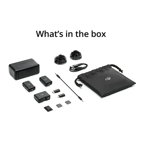 DJI Mic (2 TX + 1 RX + Charging Case), Wireless Lavalier Microphone, 250m (820 ft.) Range, 15-Hour Battery, Noise Cancellation Wireless Microphone for PC, iPhone, Record Interview, YouTube, Black - 6