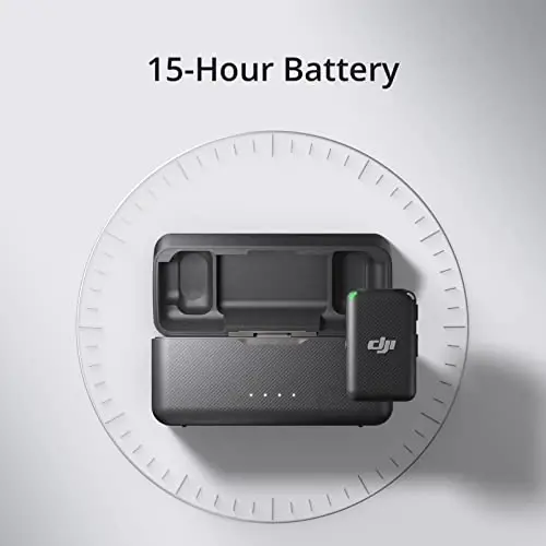 DJI Mic (2 TX + 1 RX + зарядный чехол), беспроводной петличный микрофон, 250 м (820 футов) дальность, 15 часов работы от батареи, шумоподавление, беспроводной микрофон для ПК, iPhone, Android, запись интервью, влоги - 4