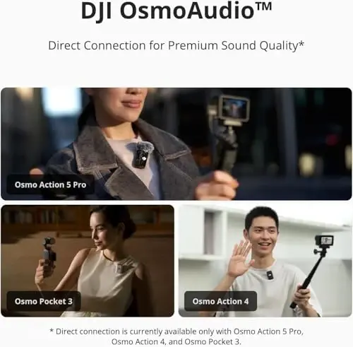DJI Mic 2 Transmitter (Shadow Black), Wireless Microphone with Intelligent Noise Cancelling, 14-Hour Internal Recording, 6-Hour Battery, Magnetic AttacModazoneent, Bluetooth Microphone, YouTube, Vlogs - 5