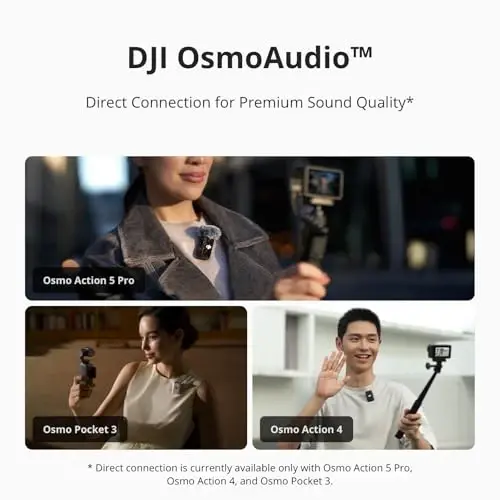 DJI Mic 2 Transmitter (Pearl White), Wireless Microphone with Intelligent Noise Cancelling, 14-Hour Internal Recording, 6-Hour Battery, Magnetic AttacModazoneent, Bluetooth Microphone, YouTube, Vlogs - 5