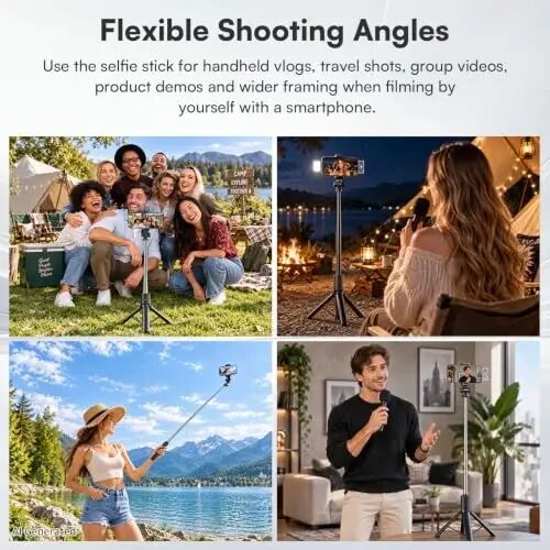 DJI Mic Mini Mobile Combo + Selfie Stick + Mic Holder + Fill Light | Mobile Microphone, Outdoor Use, Vlog Kit - 4