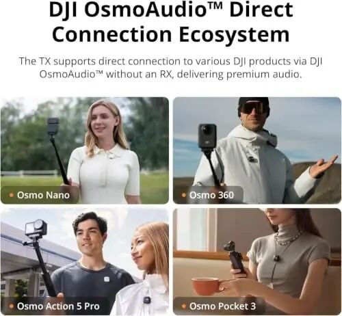 DJI Mic Mini Mobile Combo + Selfie Stick + Mic Holder + Fill Light | Mobile Microphone, Outdoor Use, Vlog Kit - 5