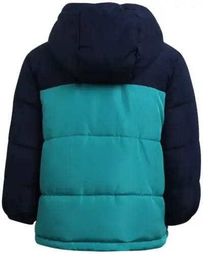DKNY Baby Boys' Winter Jacket - Quilted Fleece Lined Puffer Parka Coat - Heavyweight Winter Coat for Infants (Sizes: 12M-24M) - 6
