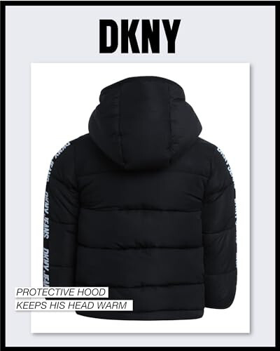 DKNY Baby Boys Winter Jacket – Quilted Fleece Lined Puffer Parka Coat – Heavyweight Winter Coat for Infants/Toddlers (12M-4T) - 13