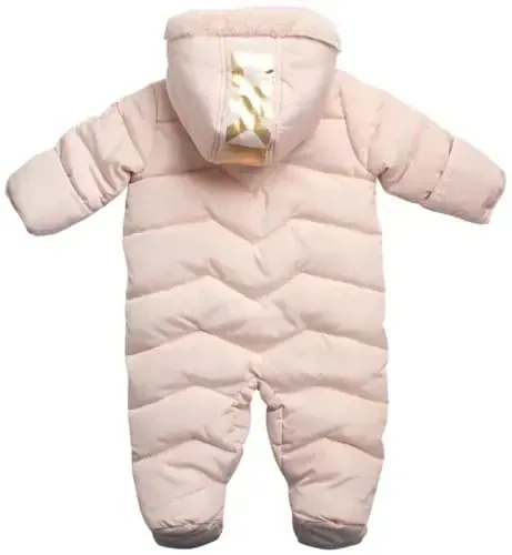 DKNY Baby Girls' Snowsuit - Fleece Lined Hooded Winter Pram - Outerwear Snow Coat for Toddlers & Babies (Infant Sizes: 0-24M) - 7