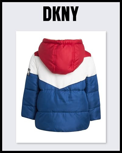 DKNY Baby Infant Boys' Puffer Jacket - Toddler Puffer Coat Full Zip Up Sherpa Lined Quilted Hooded Jacket (Sizes: 12M-4T) - 6