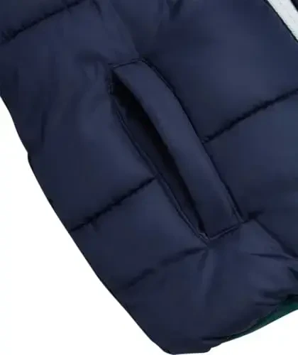 DKNY Baby Infant Boys' Puffer Jacket - Toddler Puffer Coat Full Zip Up Sherpa Lined Quilted Hooded Jacket (Sizes: 12M-4T) - 4