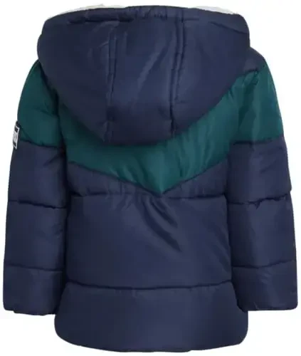 DKNY Baby Infant Boys' Puffer Jacket - Toddler Puffer Coat Full Zip Up Sherpa Lined Quilted Hooded Jacket (Sizes: 12M-4T) - 6