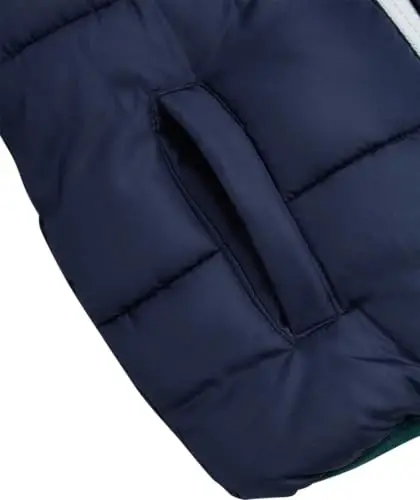 DKNY Baby Infant Boys' Puffer Jacket - Toddler Puffer Coat Full Zip Up Sherpa Lined Quilted Hooded Jacket (Sizes: 12M-4T) - 4