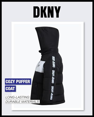 DKNY Bebek Erkek Kışlık Mont - Kapitone Polar İç Astarlı Parka Mont - Bebekler ve Yeni Yürümeye Başlayan Çocuklar İçin Ağırlıklı Kışlık Mont (12A-4T) - 12