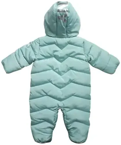 DKNY Baby Girls' Snowsuit - Fleece Lined Hooded Winter Pram - Outerwear Snow Coat for Toddlers & Babies (Infant Sizes: 0-24M) - 6